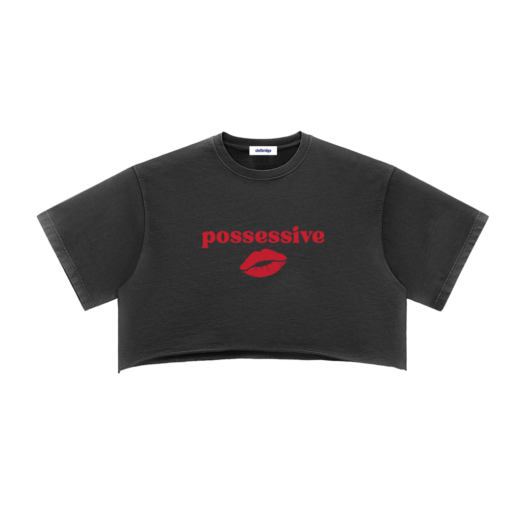 Snow Washed Raw Edge Crop Top