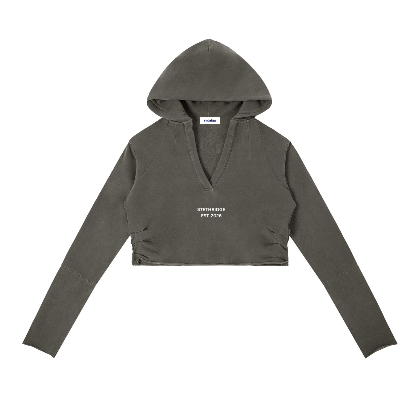 Vintage Washed Raw Edge Hoodie