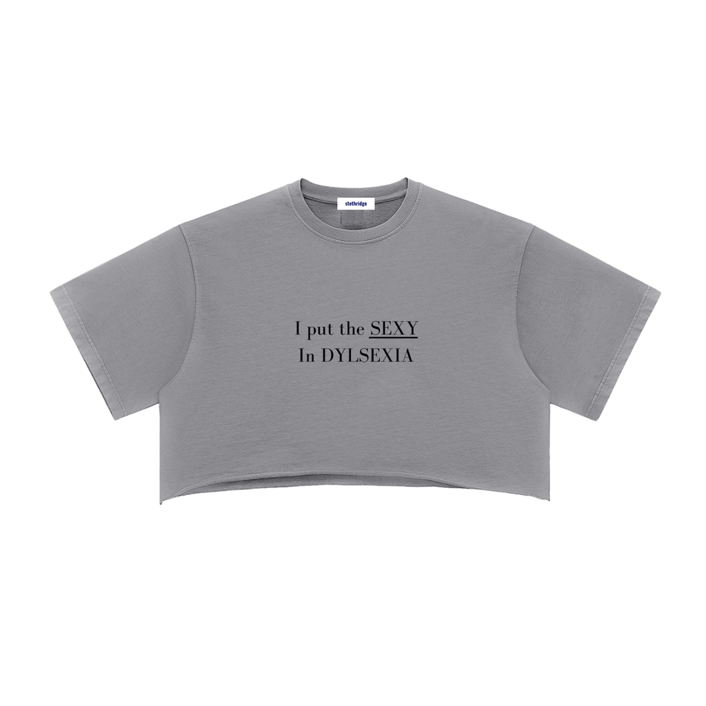Snow Washed Raw Edge Crop Top