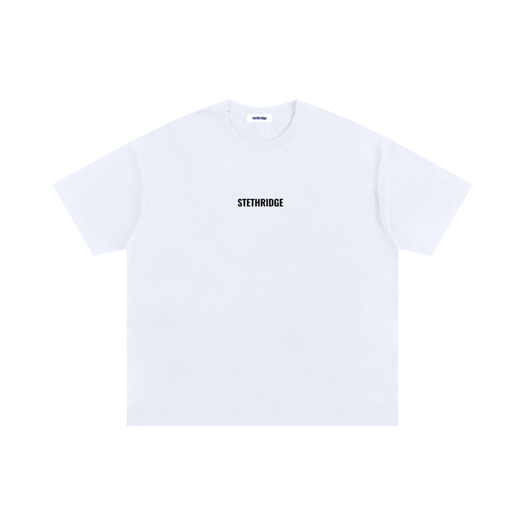 "Running on vibes and iced coffee" oversized cotton T-shirt